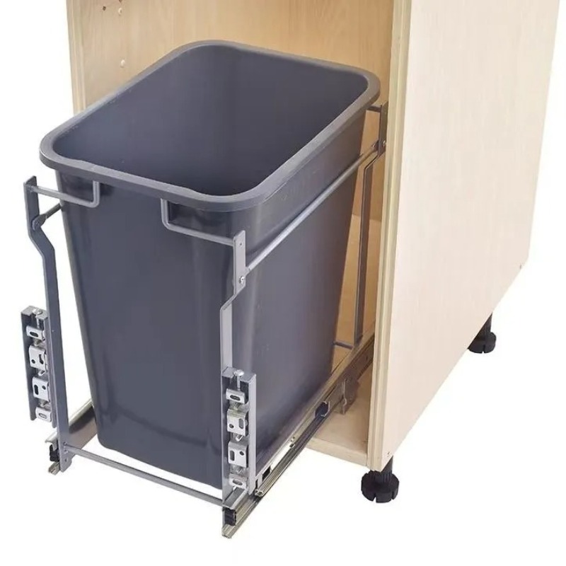 Commercial Kitchen Bin - Hidden Trash Can Household Cabinet Embedded