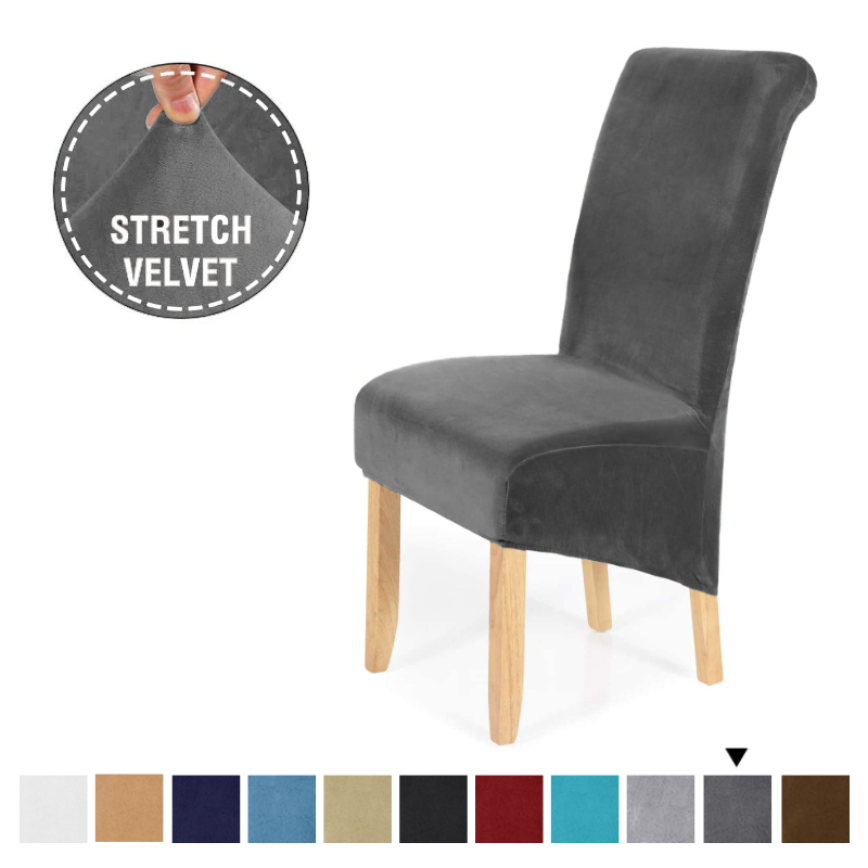 Commercial Kitchen Bench - XL Size Stretch Velvet Dining Chair