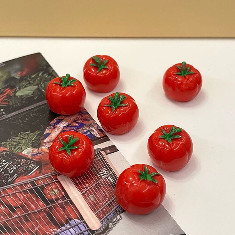 Commercial Kitchen Layout - 6pcs Refrigerator Magnet Red Mini Tomato