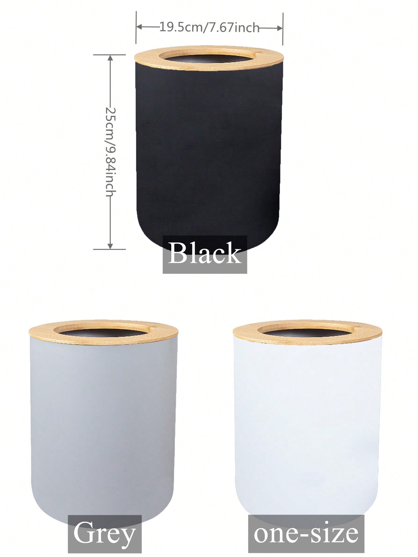 Black Plastic Trash Bin Modern - огляд і ціна Commercial Kitchen Bin