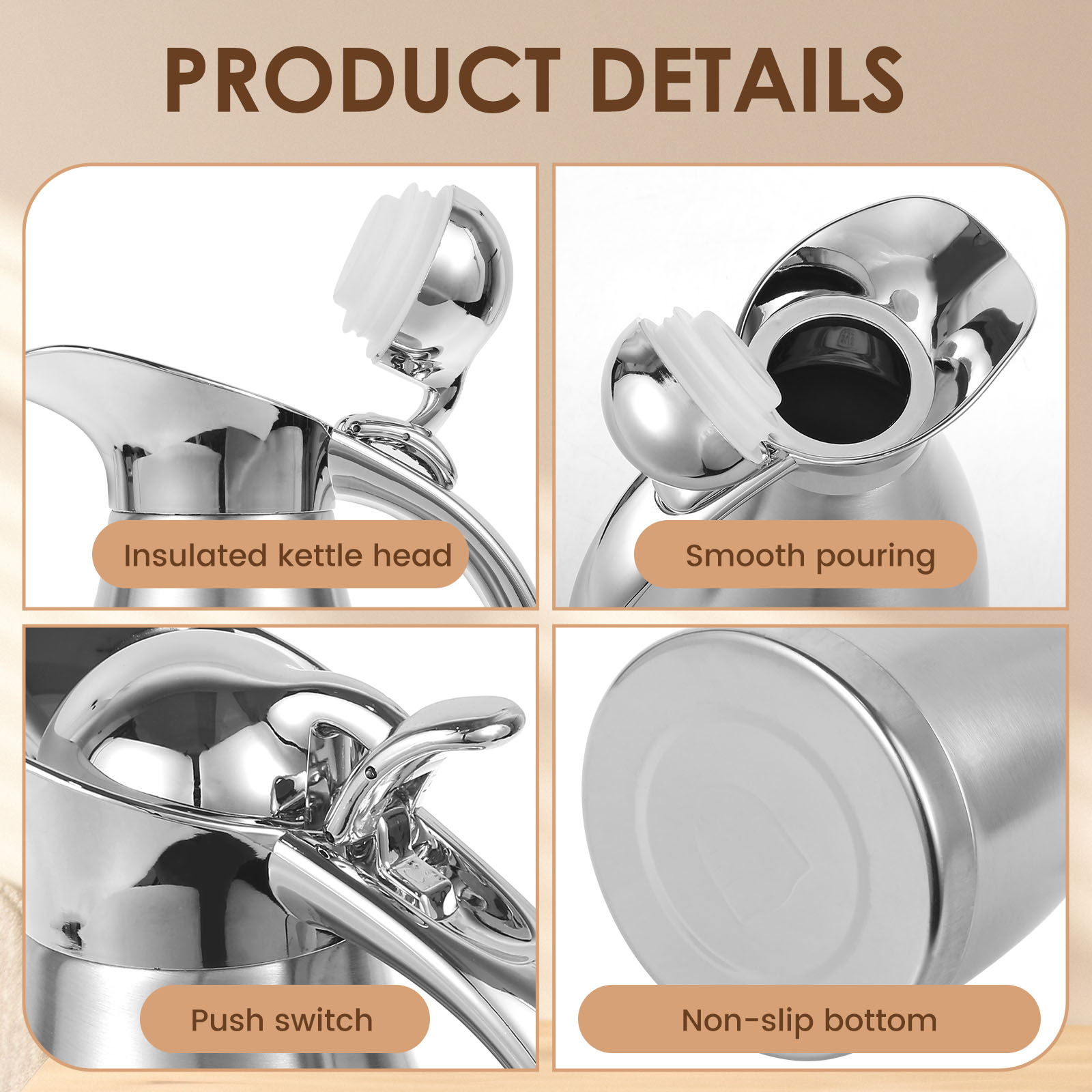 Kitchen Thermal Kettle 2000ml  - огляд і ціна Commercial Kitchen Kettle