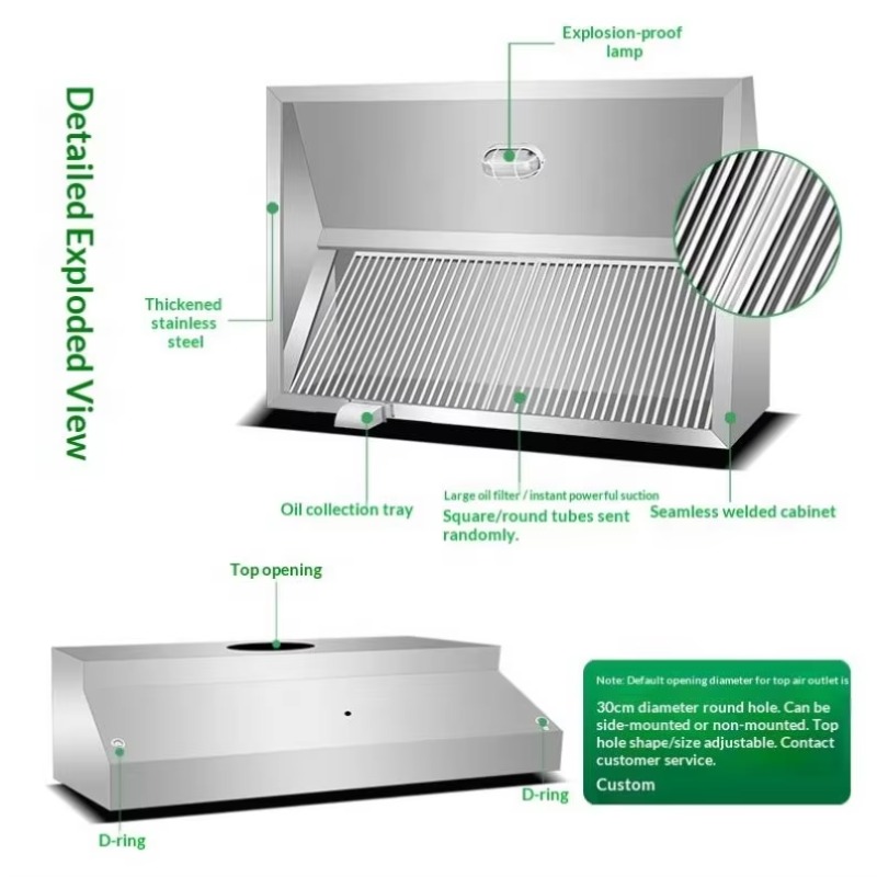 Commercial Customizable Kitche - огляд і ціна Commercial Kitchen Exhaust Hood