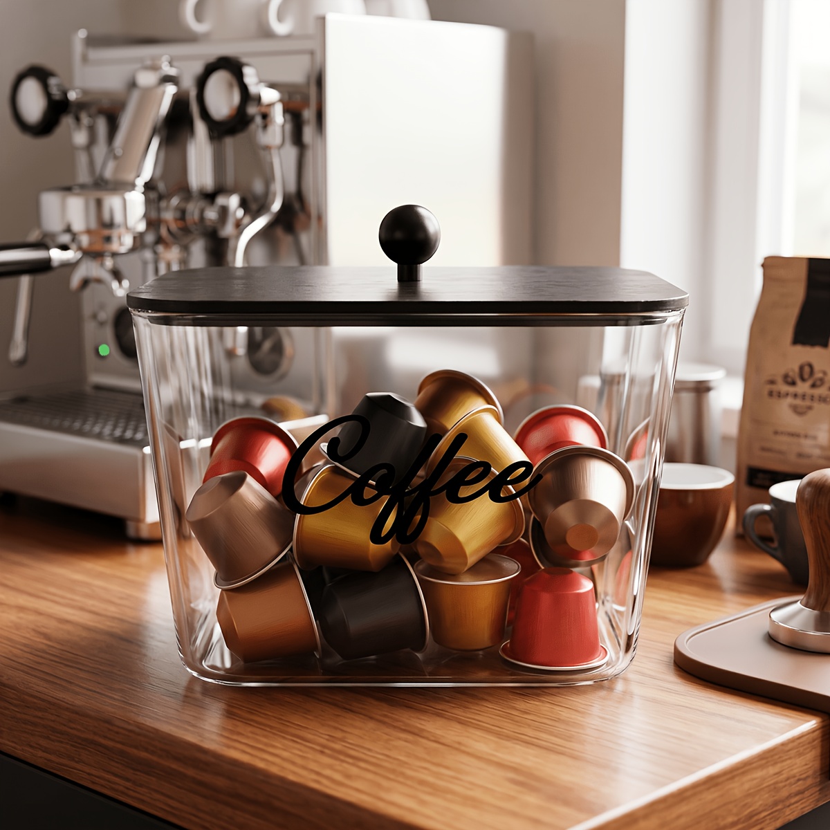 Coffee Pod Holder with Lids Pl - огляд і ціна Commercial Kitchen Utensil Organizer