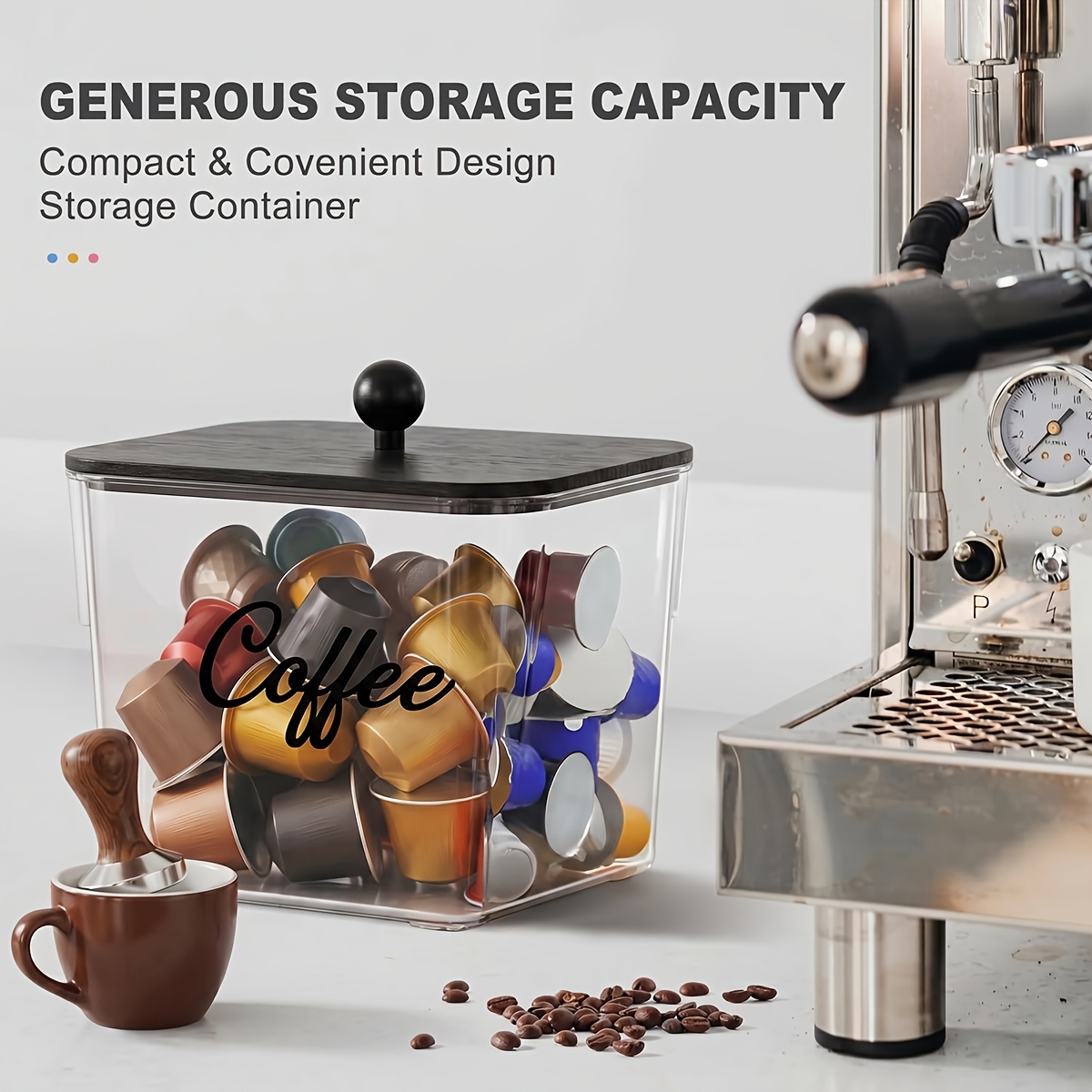 Coffee Pod Holder with Lids Pl - огляд і ціна Commercial Kitchen Utensil Organizer