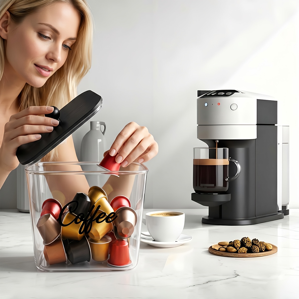 Coffee Pod Holder with Lids Pl - огляд і ціна Commercial Kitchen Utensil Organizer