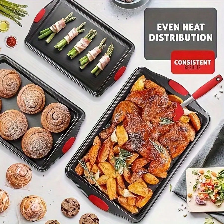 3PCS Kitchen Non-Stick Baking  - огляд і ціна Commercial Kitchen Set