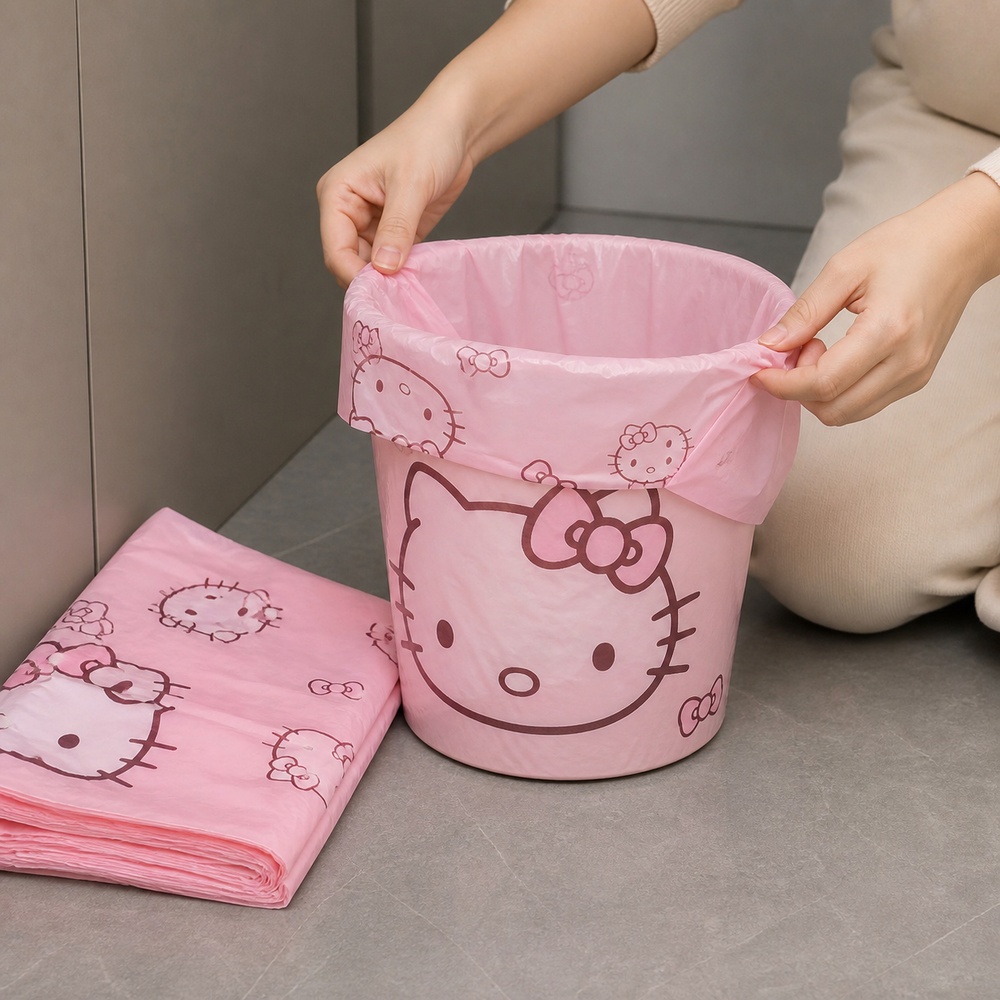 Pink Cartoon Cat Printed Vest  - огляд і ціна Commercial Kitchen Bin