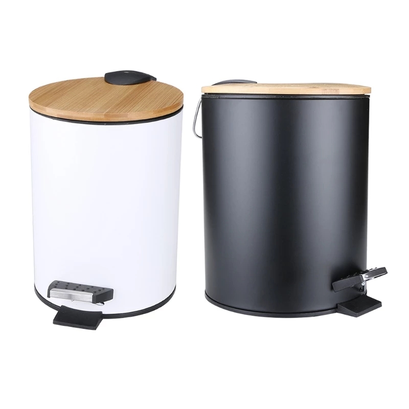 3/5L Wooden Flip Step Trash Ca - огляд і ціна Commercial Kitchen Bin