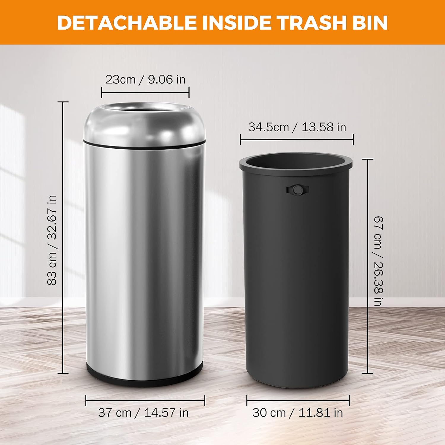 Metallic 16.5‑Gallon Open‑Top  - огляд і ціна Commercial Kitchen Bin